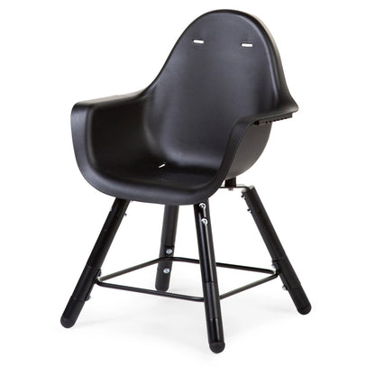 Childhome Evolu 2 Chair 2-in-1 + Bumper (Black)