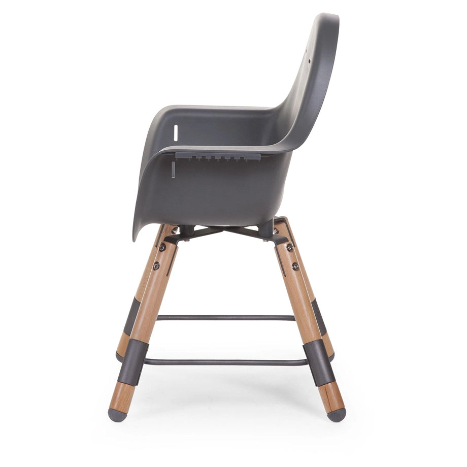 Childhome Evolu 2 Chair 2-in-1 + Bumper (Natural Anthracite)