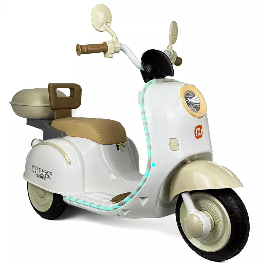 White Ride On Scooty for Kids - Fun & Safe! | Best price at Halamama ...