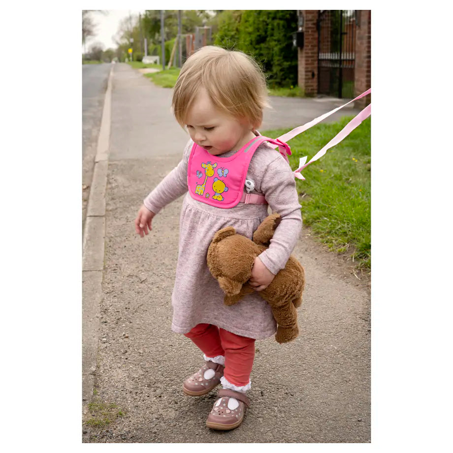 Padded Harness & Reins Giraffe/Bear Motif