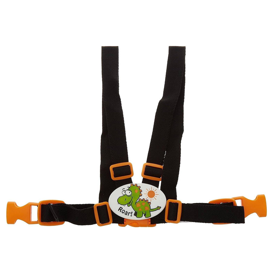 حزام وأحزمة تثبيت على شكل ديناصور من Clippasafe (أسود/برتقالي) حزام وأحزمة تثبيت على شكل ديناصور من Clippasafe (أسود/برتقالي)