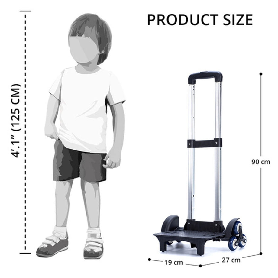 Eazy Kids School Bag wt Trolley, Medium Blue