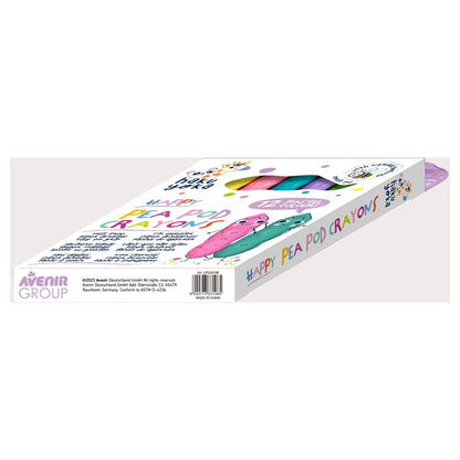 Haku Yoka Happy Pea Pod Crayons 12 Pastel Colours