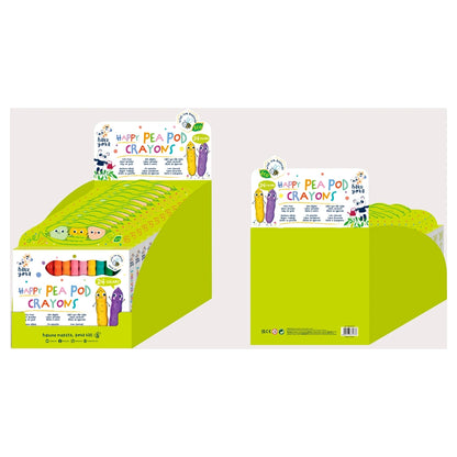 Haku Yoka Happy Pea Pod Crayons 24 Colours