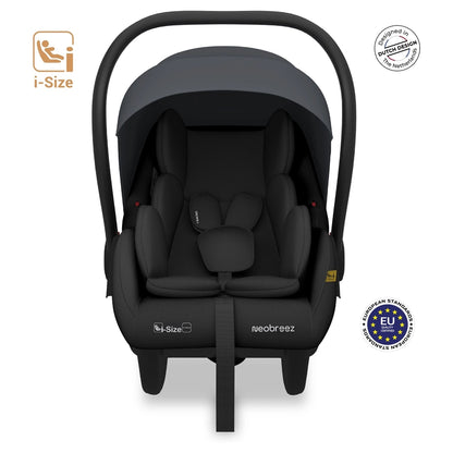 Neobreez Sacro I-Size Lightweight Baby Car Seat Carrier (Grey/Black)