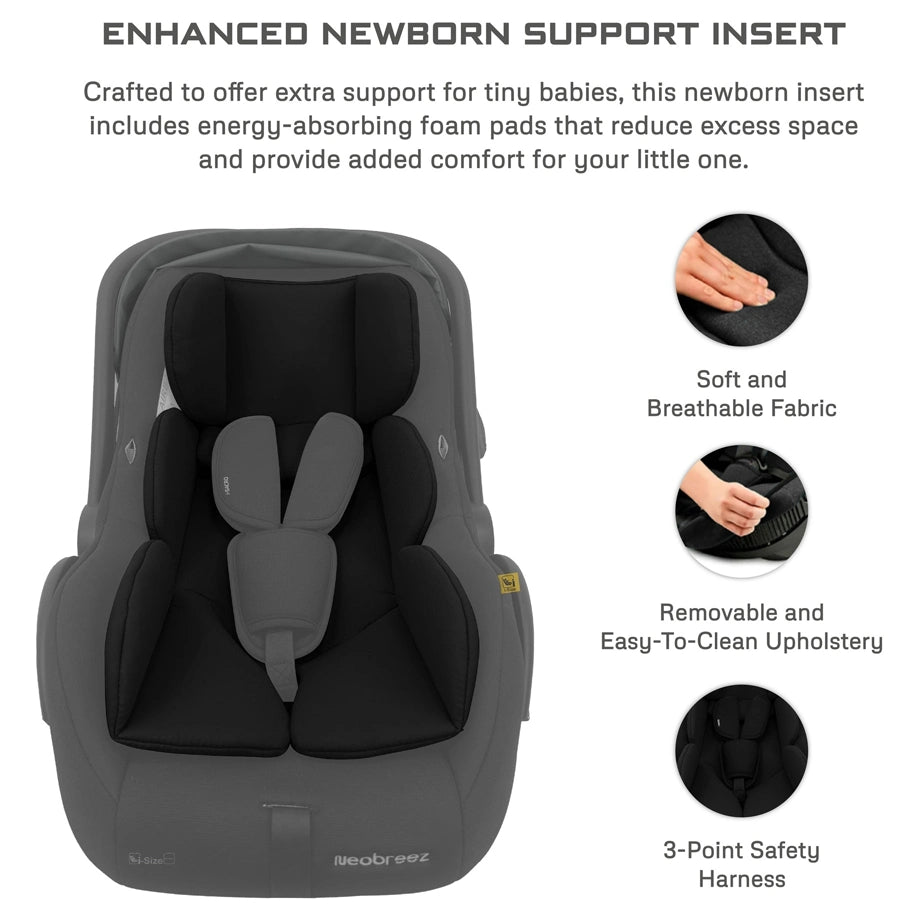 Neobreez Sacro I-Size Lightweight Baby Car Seat Carrier (Grey/Black)
