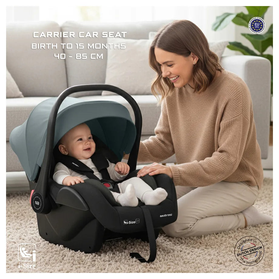 Neobreez Sacro I-Size Lightweight Baby Car Seat Carrier (Grey/Black)