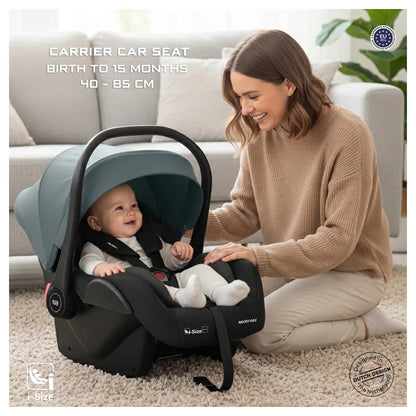 Neobreez Sacro I-Size Lightweight Baby Car Seat Carrier (Grey/Black)