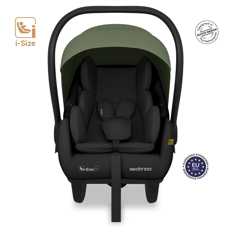 Neobreez Sacro I-Size Lightweight Baby Car Seat Carrier (Green/Black)