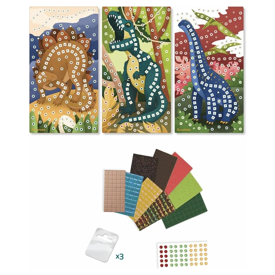 Sycomore 3 Dinosaur Mosaics Kit