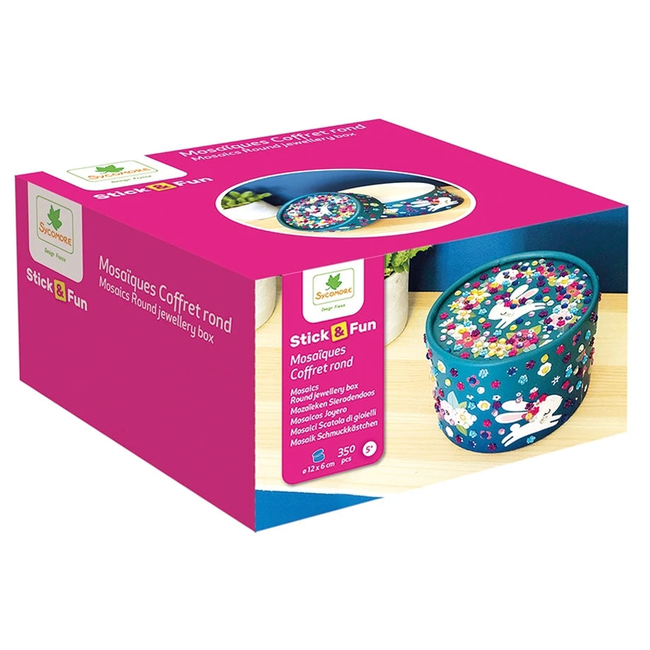 Sycomore 3 Mosaics Round Jewelry Box Kit