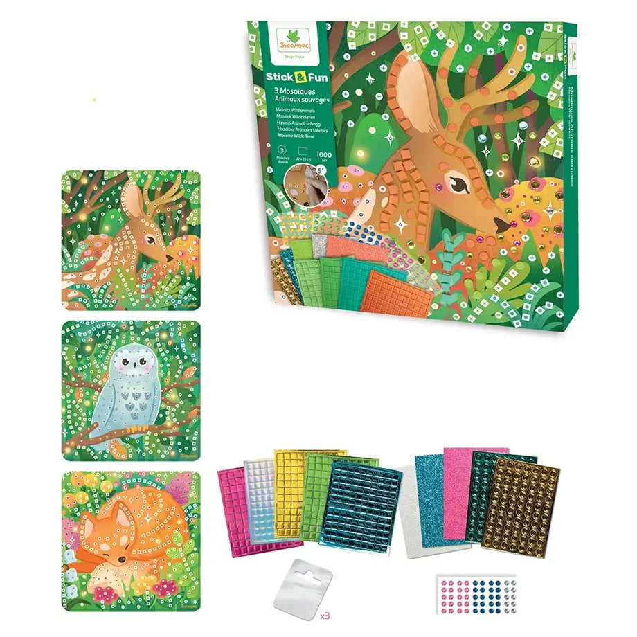 Sycomore 3 Wild Animals Mosaics Kit