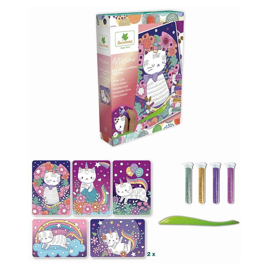 Sycomore 10 Glitter Boards – Cuddly Cats