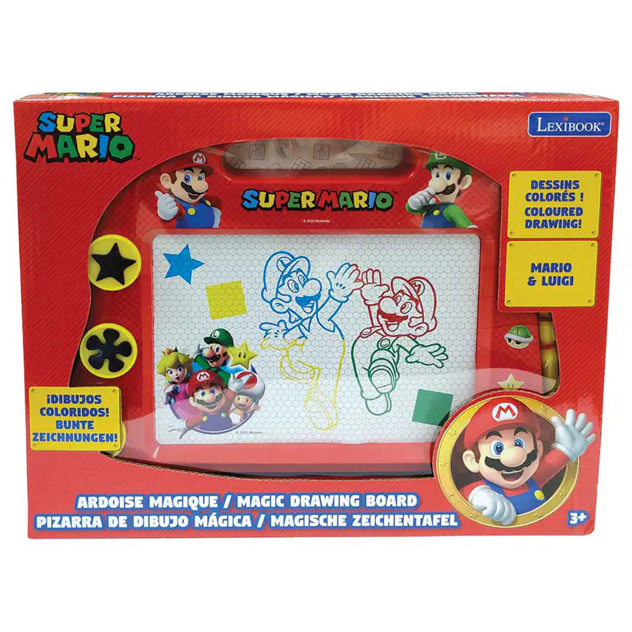 لوحة رسم مغناطيسية متعددة الألوان من Lexibook Mario A5 مع ملحقات لوحة رسم مغناطيسية متعددة الألوان من Lexibook Mario A5 مع ملحقات