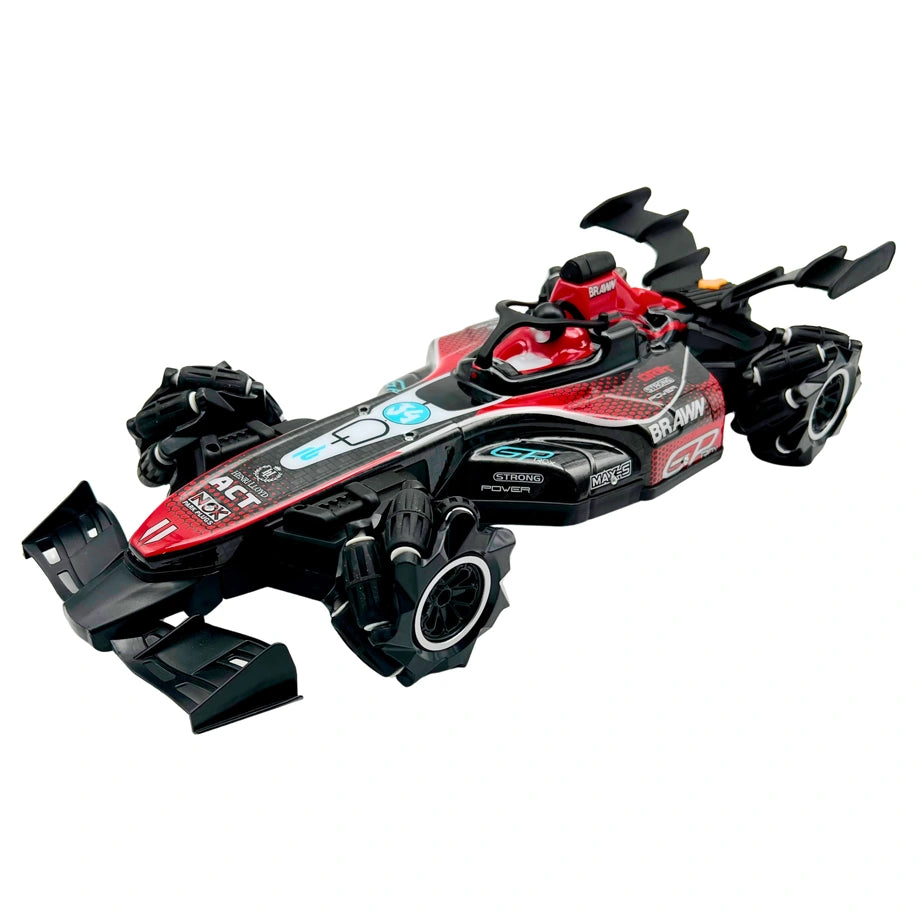 Crazewheels 2.4G RC Drifting Car with Spraying Function, Scale 1:10, Rechargeable