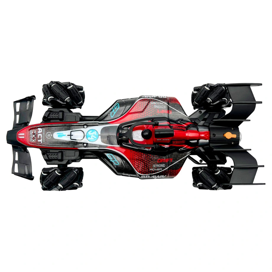 Crazewheels 2.4G RC Drifting Car with Spraying Function, Scale 1:10, Rechargeable