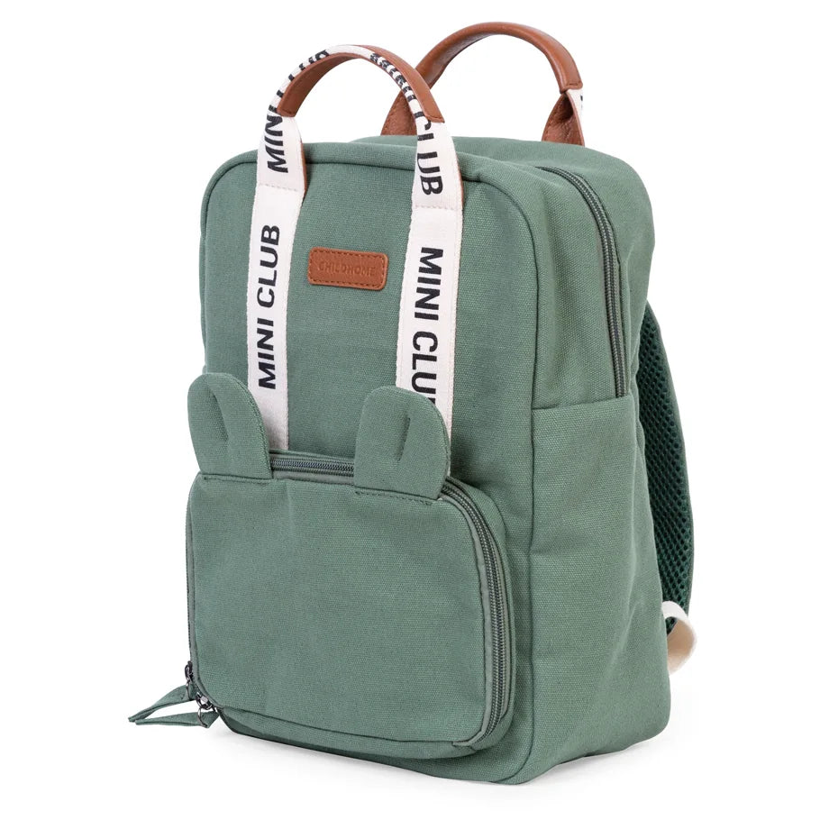 Childhome Mini Club Kids Backpack Signature Green (Green)
