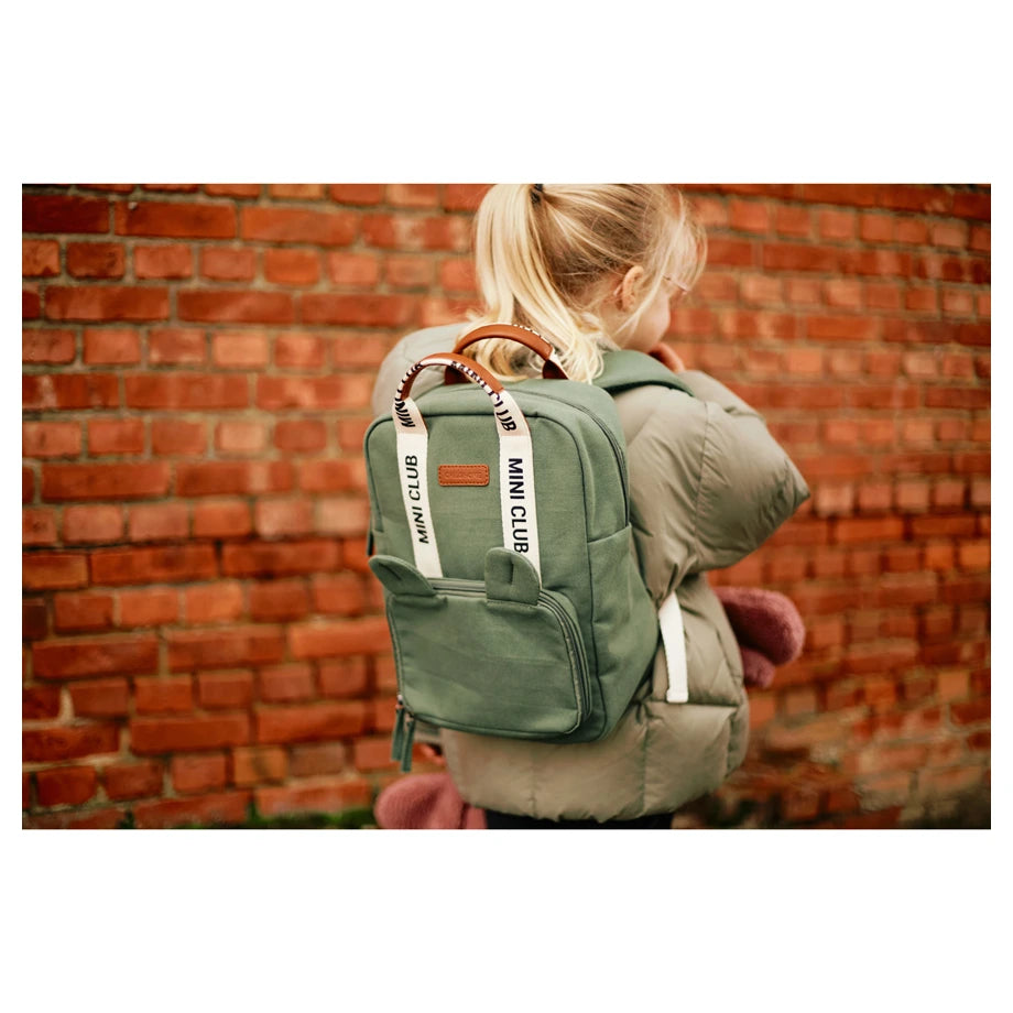 Childhome Mini Club Kids Backpack Signature Green (Green)