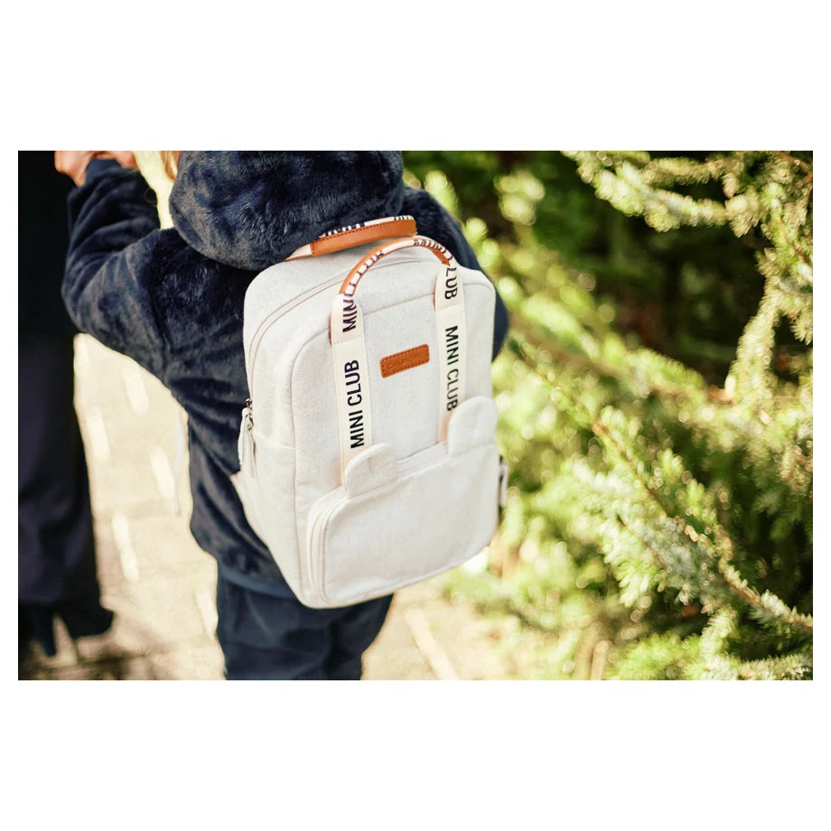 Childhome Mini Club Kids Backpack Signature Off White (Off White)