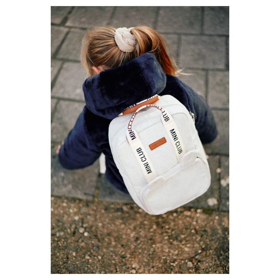 Childhome Mini Club Kids Backpack Signature Off White (Off White)