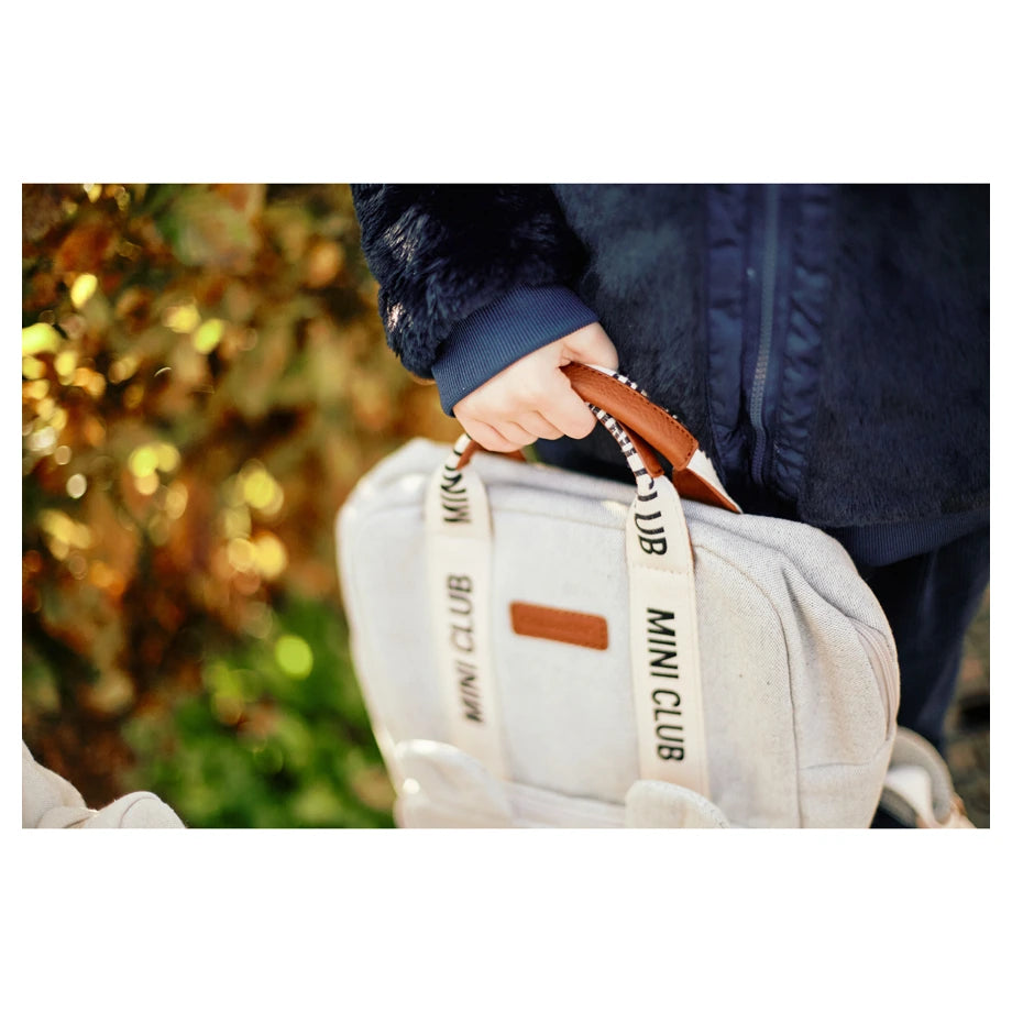 Childhome Mini Club Kids Backpack Signature Off White (Off White)