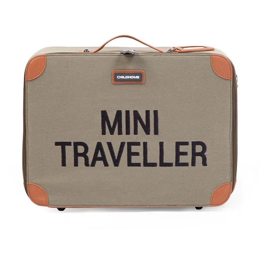 Childhome Mini Traveller Kids Suitcase (Kaki Canvas)