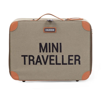 Childhome Mini Traveller Kids Suitcase (Kaki Canvas)