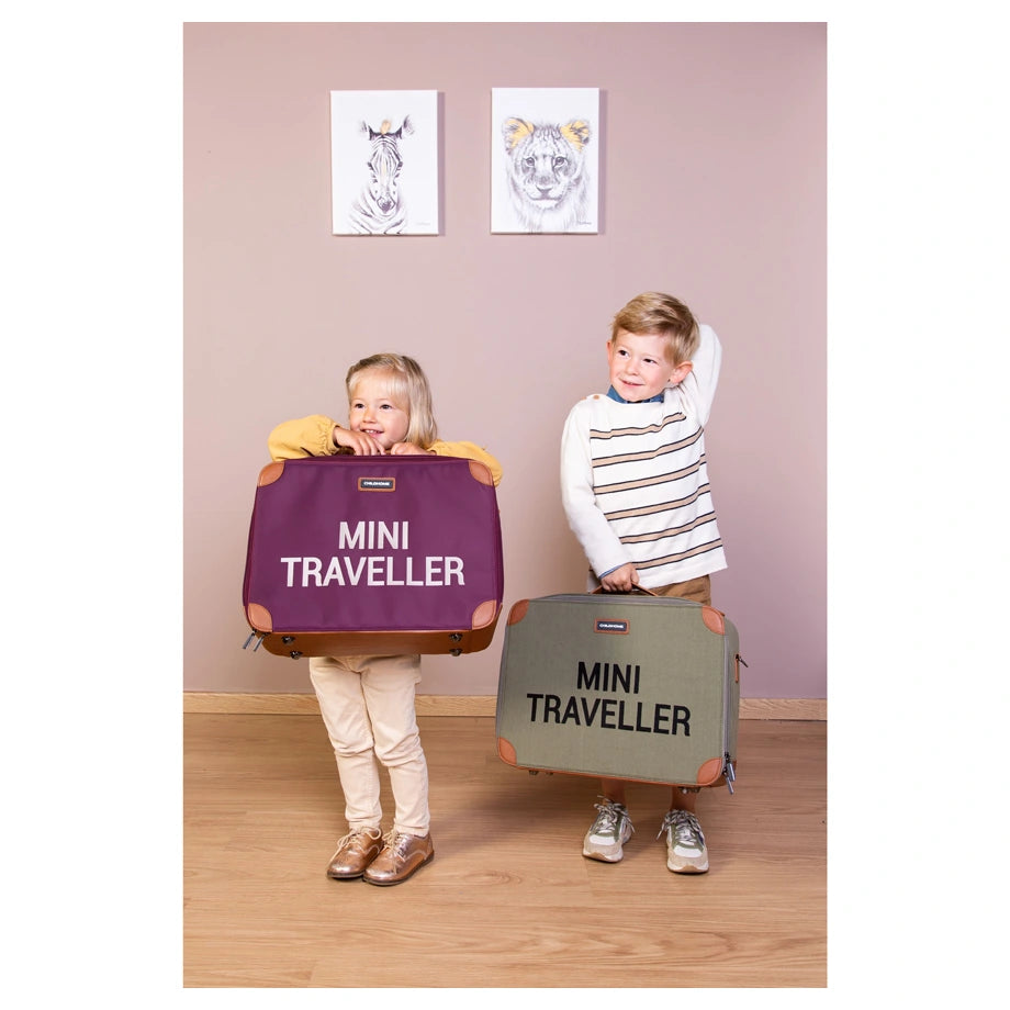 Childhome Mini Traveller Kids Suitcase (Kaki Canvas)