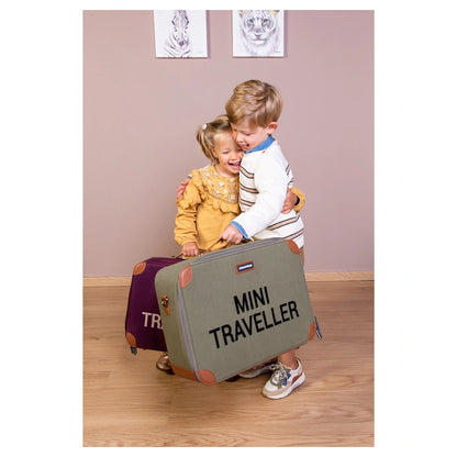 Childhome Mini Traveller Kids Suitcase (Kaki Canvas)