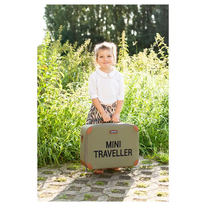 Childhome Mini Traveller Kids Suitcase (Kaki Canvas)
