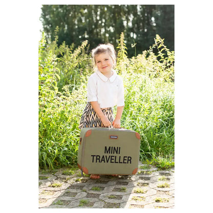 Childhome Mini Traveller Kids Suitcase (Kaki Canvas)
