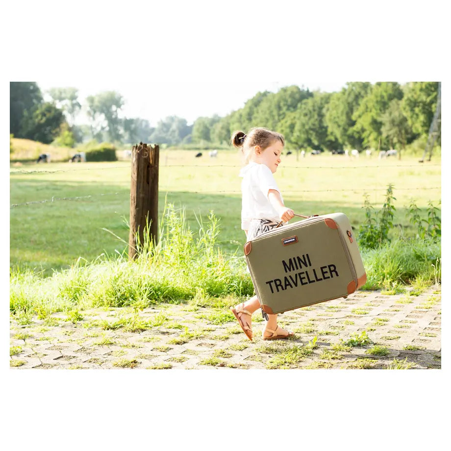 Childhome Mini Traveller Kids Suitcase (Kaki Canvas)