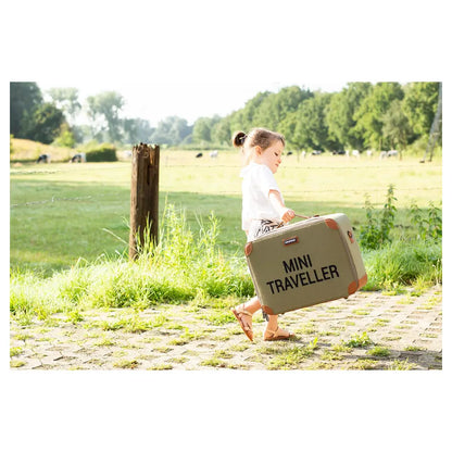 Childhome Mini Traveller Kids Suitcase (Kaki Canvas)
