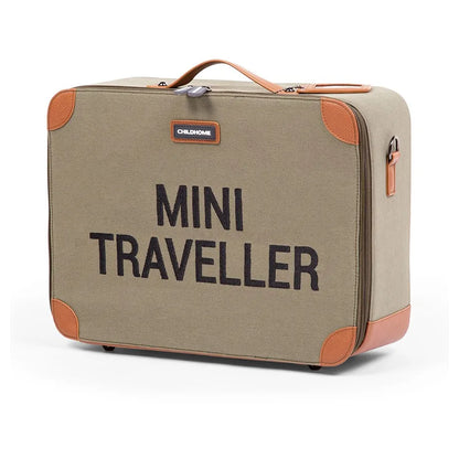 Childhome Mini Traveller Kids Suitcase (Kaki Canvas)