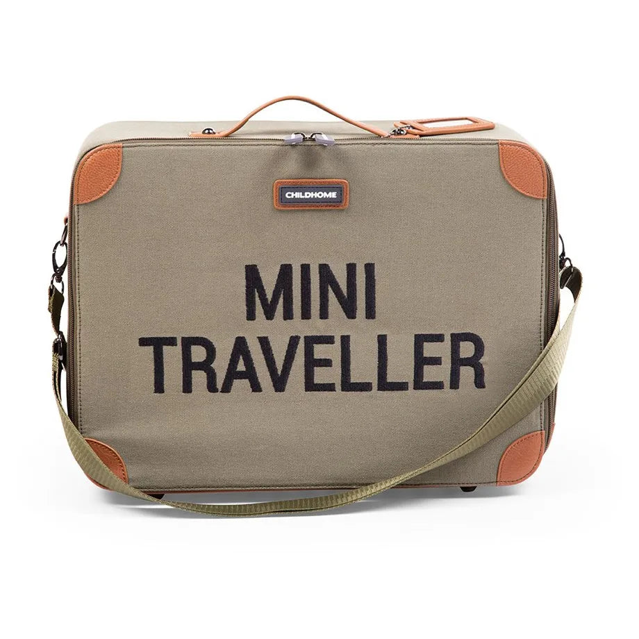 Childhome Mini Traveller Kids Suitcase (Kaki Canvas)