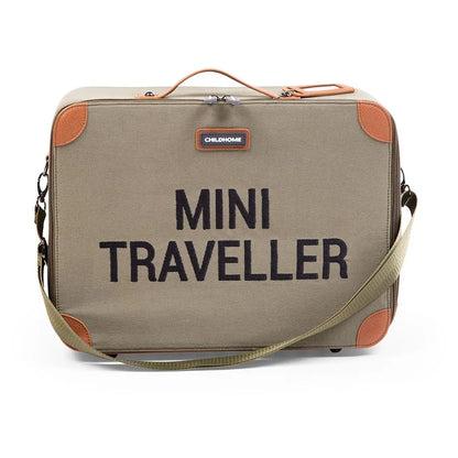 Childhome Mini Traveller Kids Suitcase (Kaki Canvas)