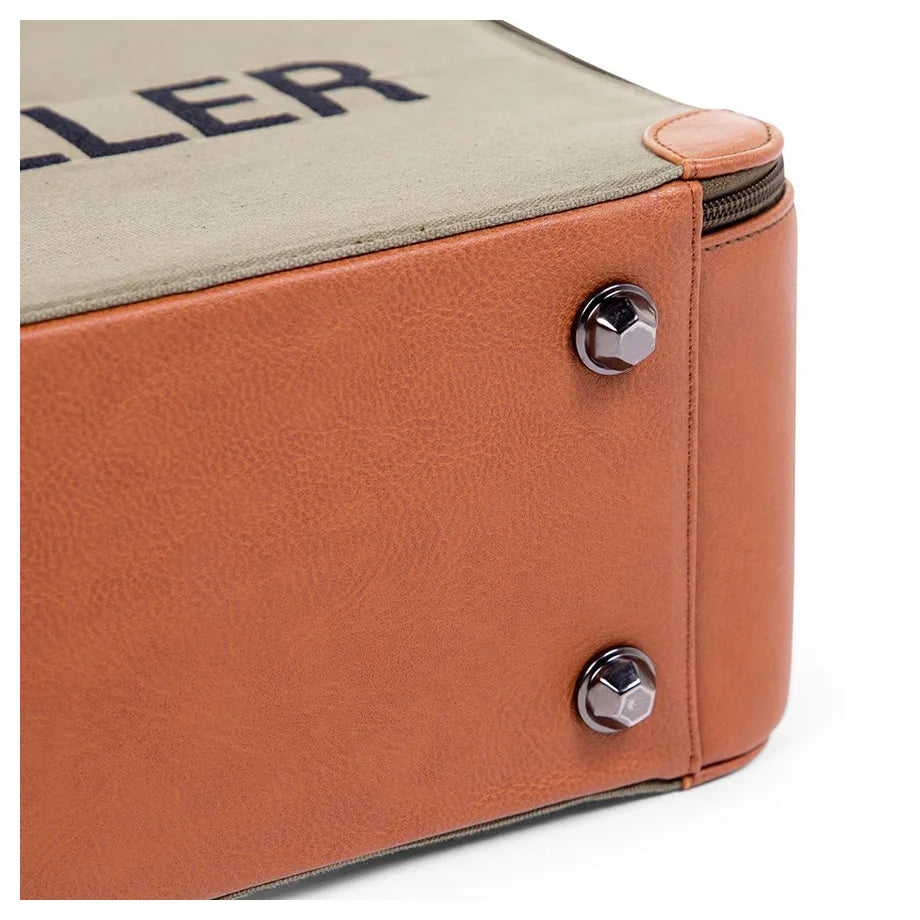 Childhome Mini Traveller Kids Suitcase (Kaki Canvas)
