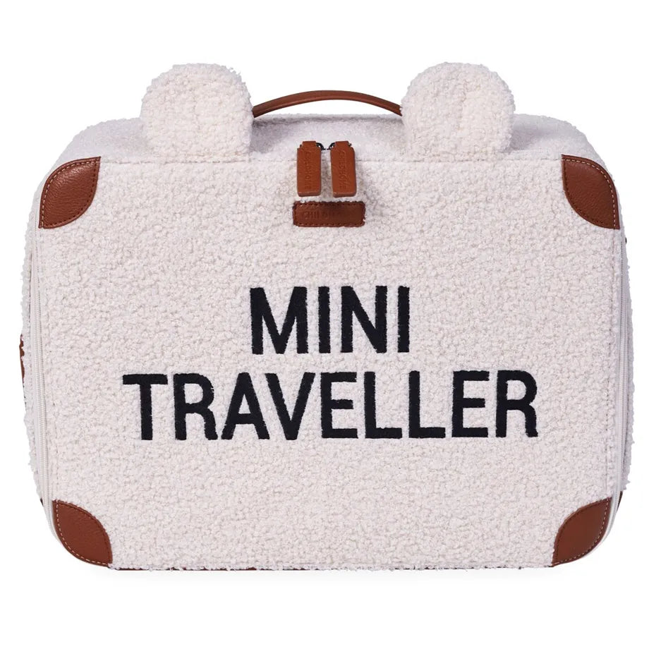 Childhome Mini Traveller Kids Suitcase (Teddy Off White)