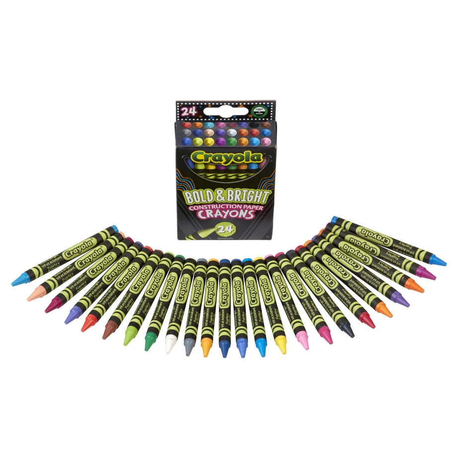 Crayola 24 Ct. Bold & Bright Construction Paper Crayons
