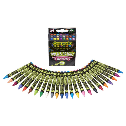 Crayola 24 Ct. Bold & Bright Construction Paper Crayons