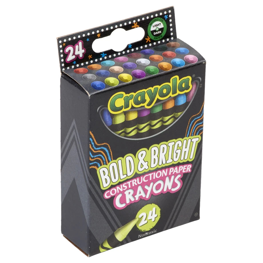 Crayola 24 Ct. Bold & Bright Construction Paper Crayons