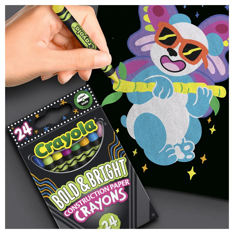 Crayola 24 Ct. Bold & Bright Construction Paper Crayons