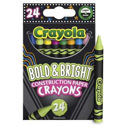 Crayola 24 Ct. Bold & Bright Construction Paper Crayons