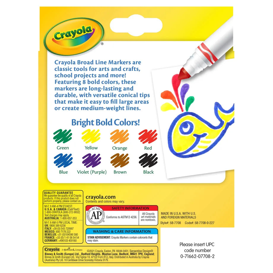 Crayola 8 Ct. Classic Broad Line Markers