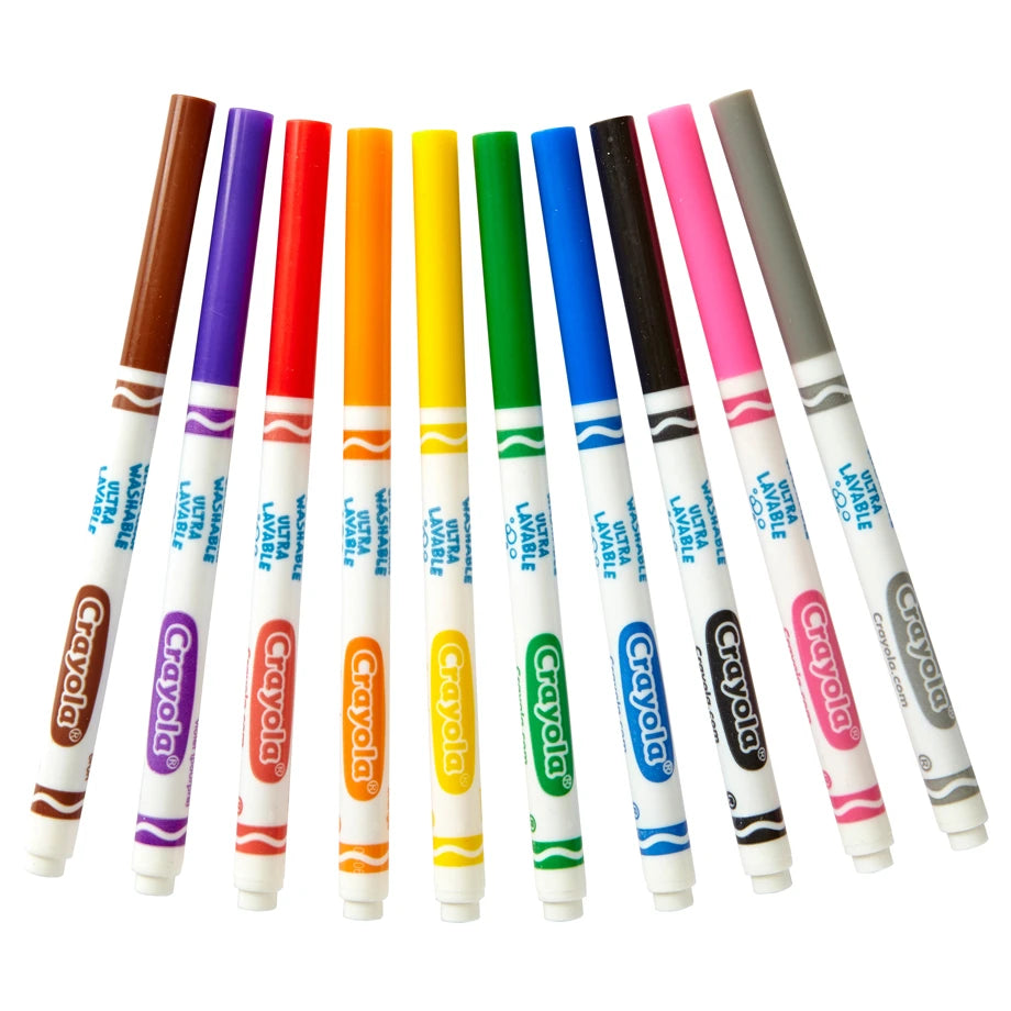 Crayola 10 Ct. Ultra Clean Washable Classic Fine Line Color Max Markers