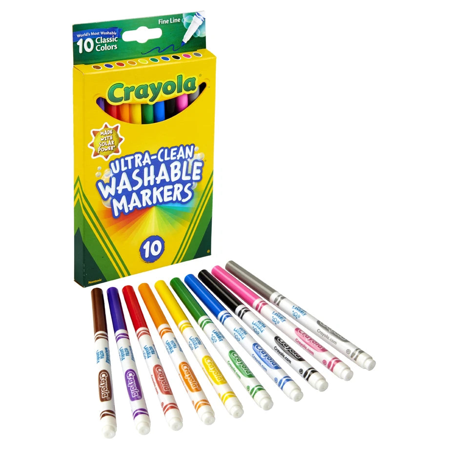 Crayola 10 Ct. Ultra Clean Washable Classic Fine Line Color Max Markers