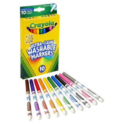 Crayola 10 Ct. Ultra Clean Washable Classic Fine Line Color Max Markers