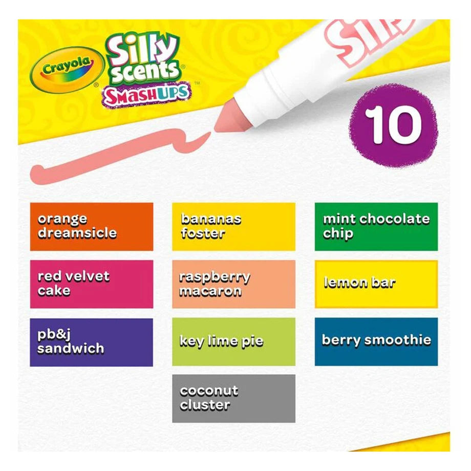 Crayola 10 Ct. Silly Scents Smash Ups Broad Line Washable Markers