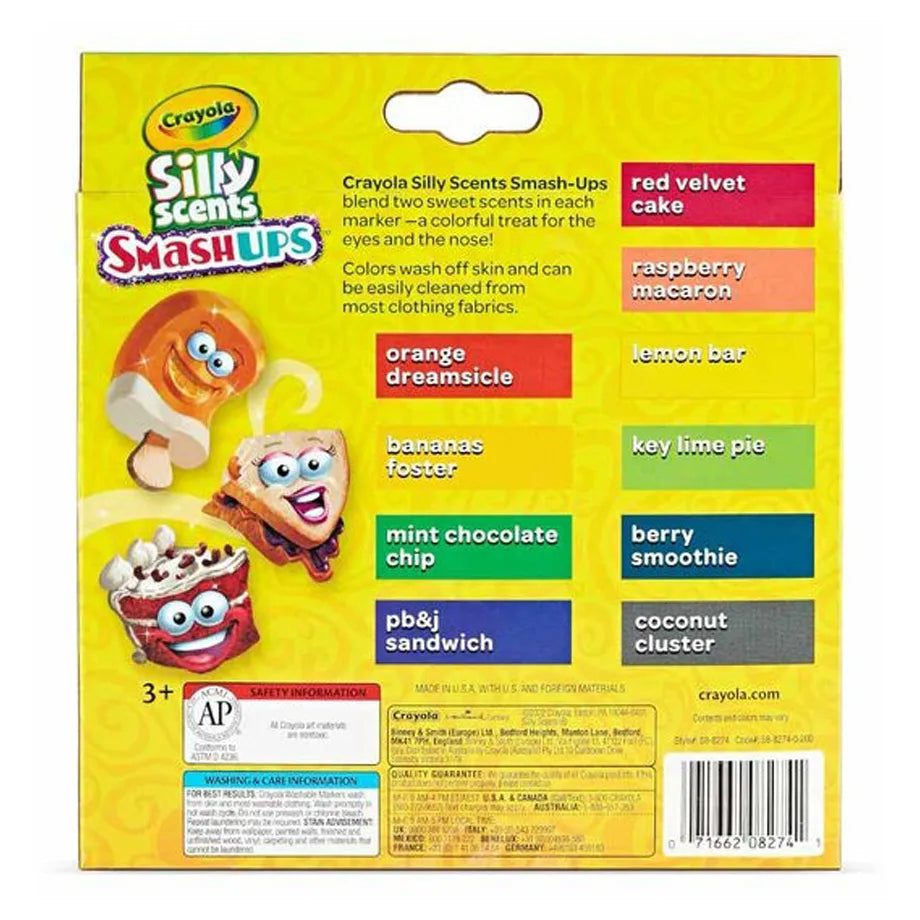 Crayola 10 Ct. Silly Scents Smash Ups Broad Line Washable Markers