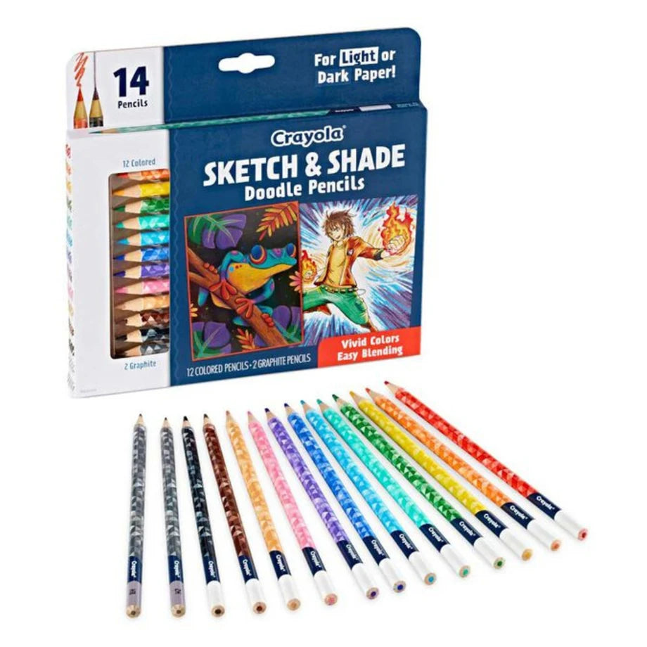 Crayola 14 Ct. Sketch & Shade Doodle Pencils